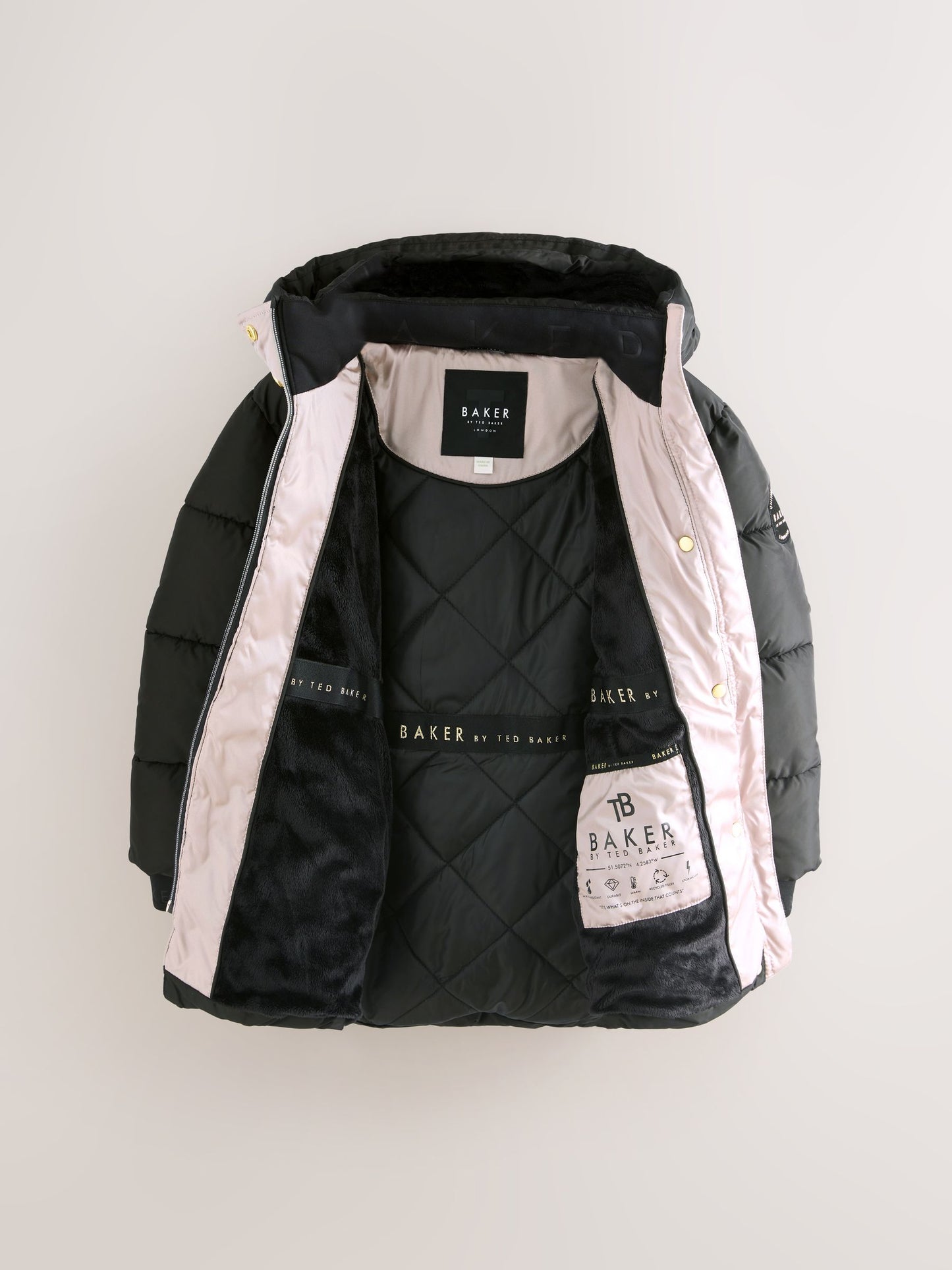 Baker by Ted Baker Shower Resistant Midweight Belted Padded Coat image 10
