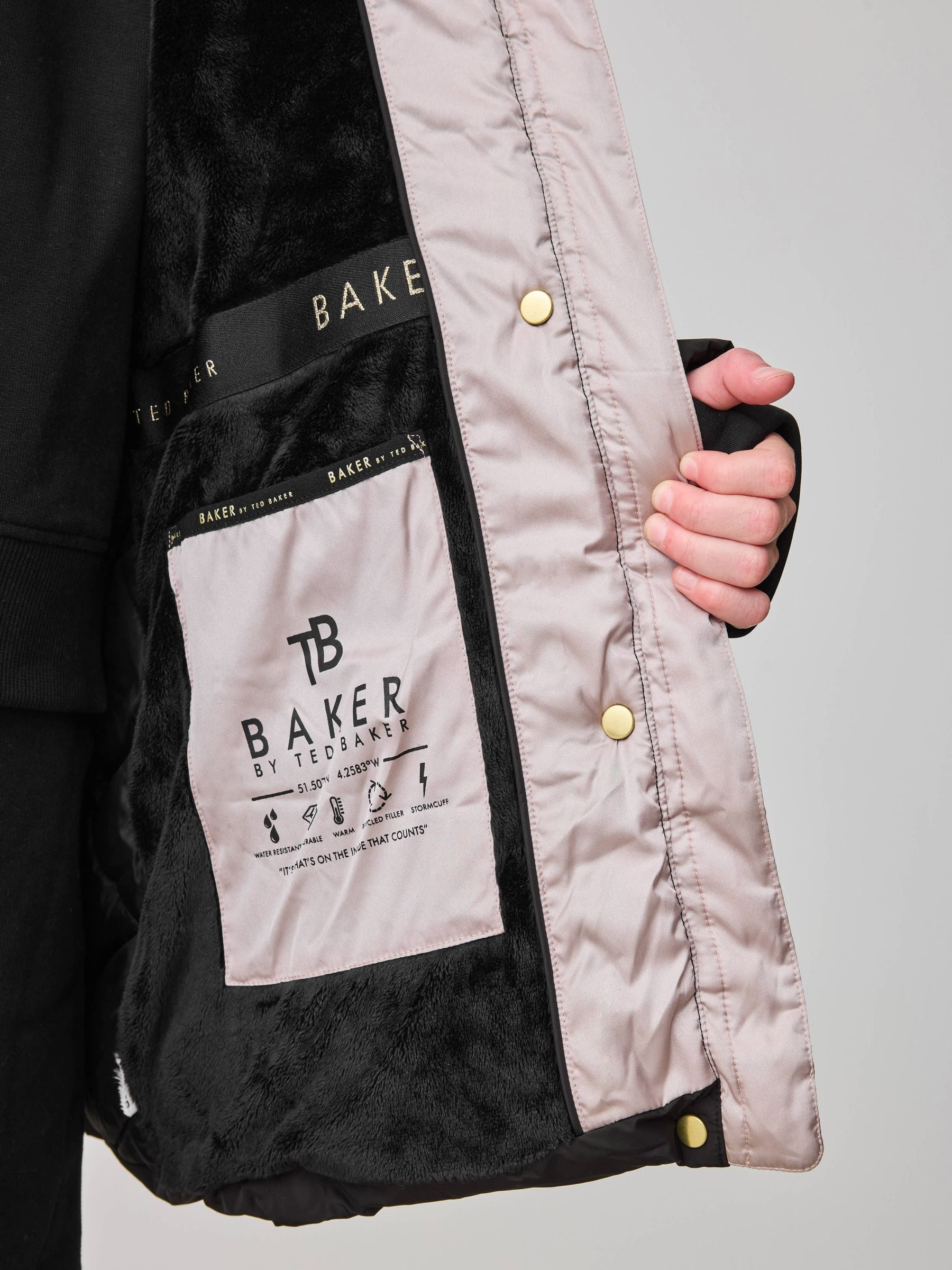 Baker by Ted Baker Shower Resistant Midweight Belted Padded Coat image 6