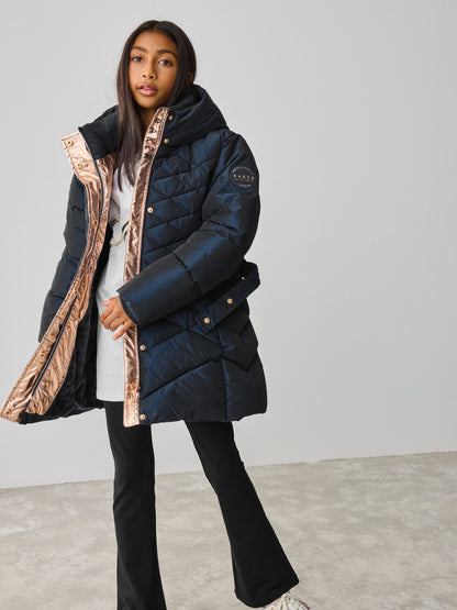 Baker by Ted Baker Shower Resistant Midweight Belted Padded Coat image 4