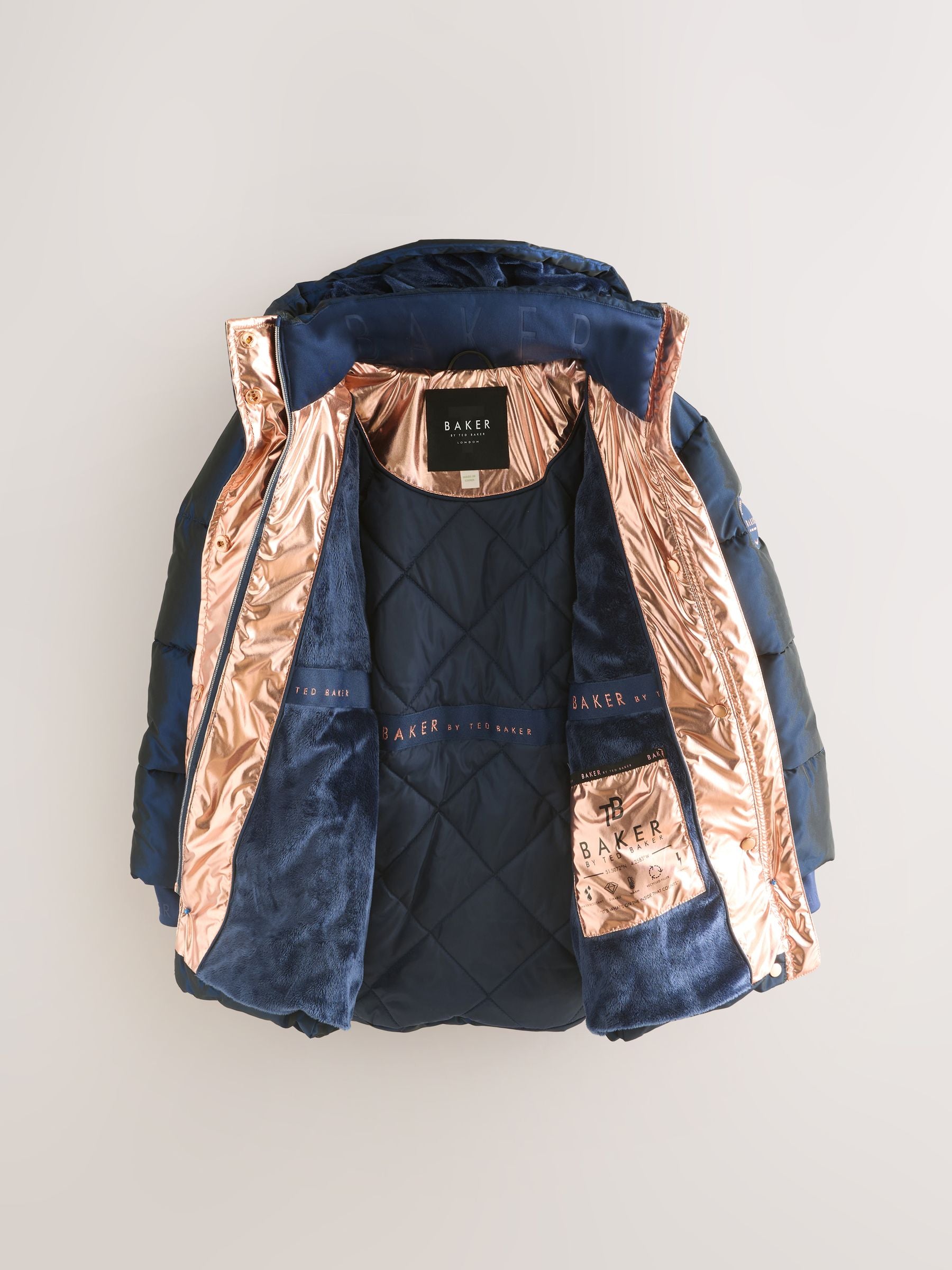 Baker by Ted Baker Shower Resistant Midweight Belted Padded Coat image 9
