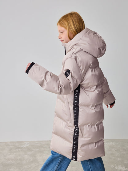 Baker by Ted Baker Girls Shower Resistant Longline Padded Coat image 5