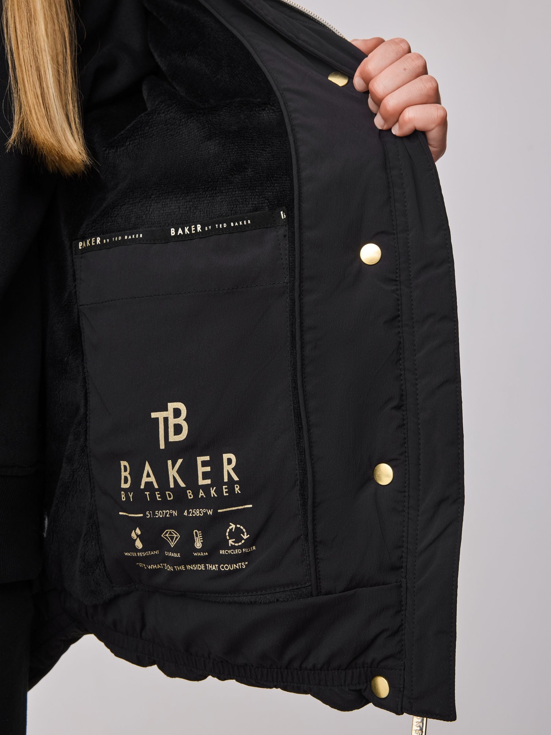 Baker by Ted Baker Shower Resistant Short Padded Coat image 9