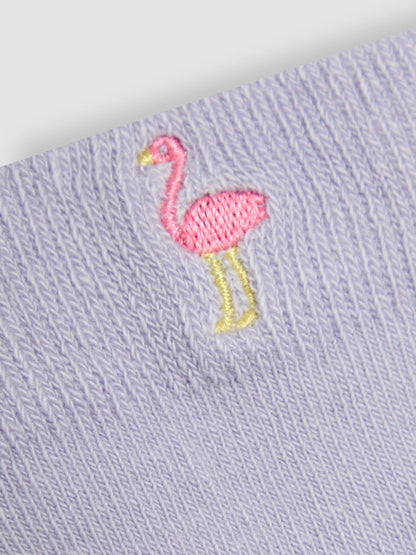 JoJo Maman Bébé Pink Printed Socks 3 Pack image 2