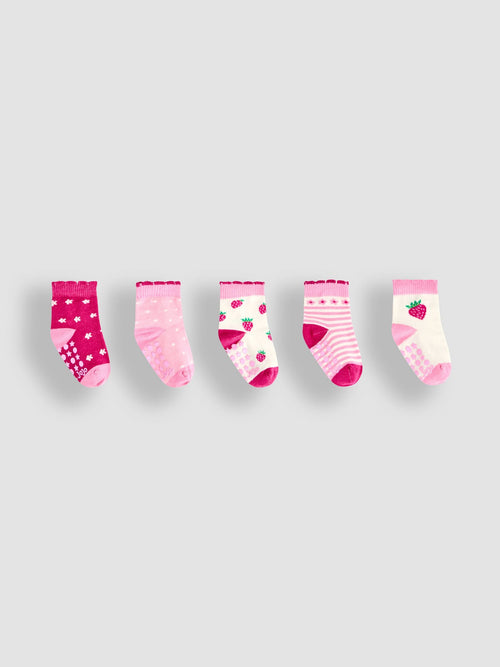 JoJo Maman Bébé Red 5-Pack Socks image 1