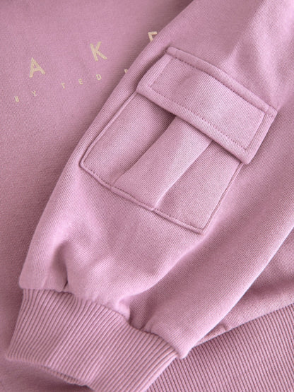 Baker by Ted Baker Purple 2 Piece Hoodie and Cargo Wide Leg Joggers Set