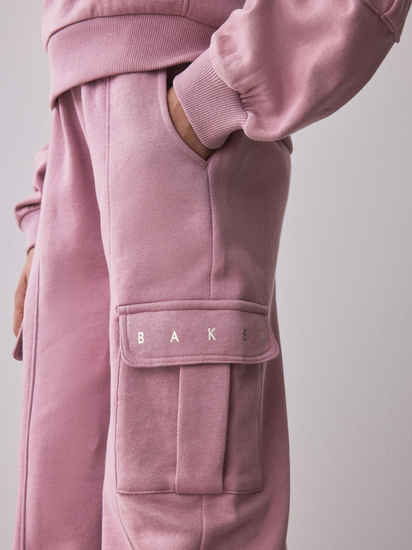 Baker by Ted Baker Purple 2 Piece Hoodie and Cargo Wide Leg Joggers Set