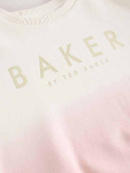 Baker by Ted Baker Pink/Lilac 2 Piece Ombre Sweatshirt  & Shorts Set image 11