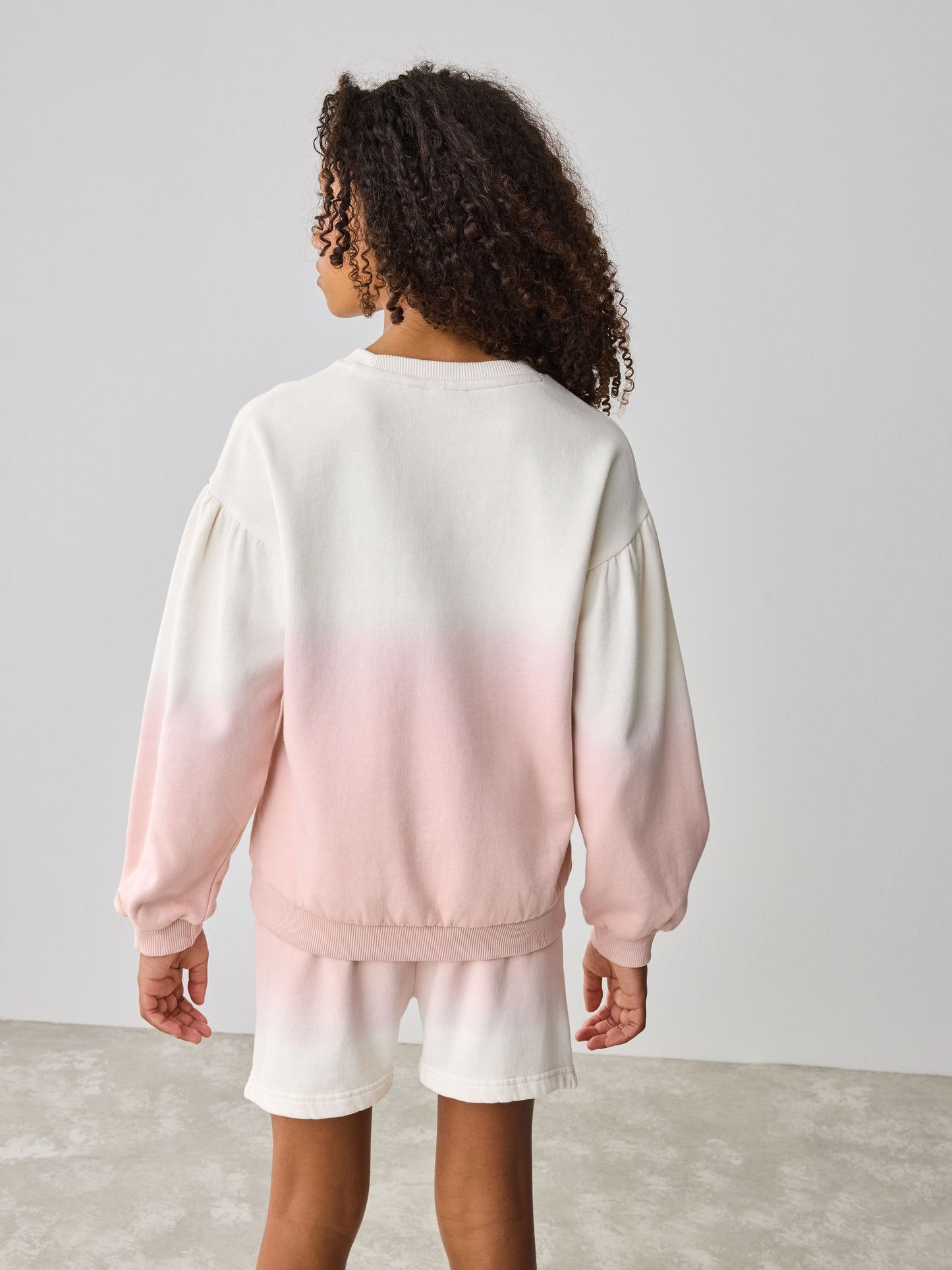 Baker by Ted Baker Pink/Lilac 2 Piece Ombre Sweatshirt  & Shorts Set image 2