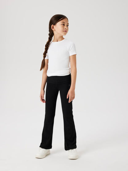 Dsiney Kidz - Name It Black Fold Over Flared Jersey Jeans image 2