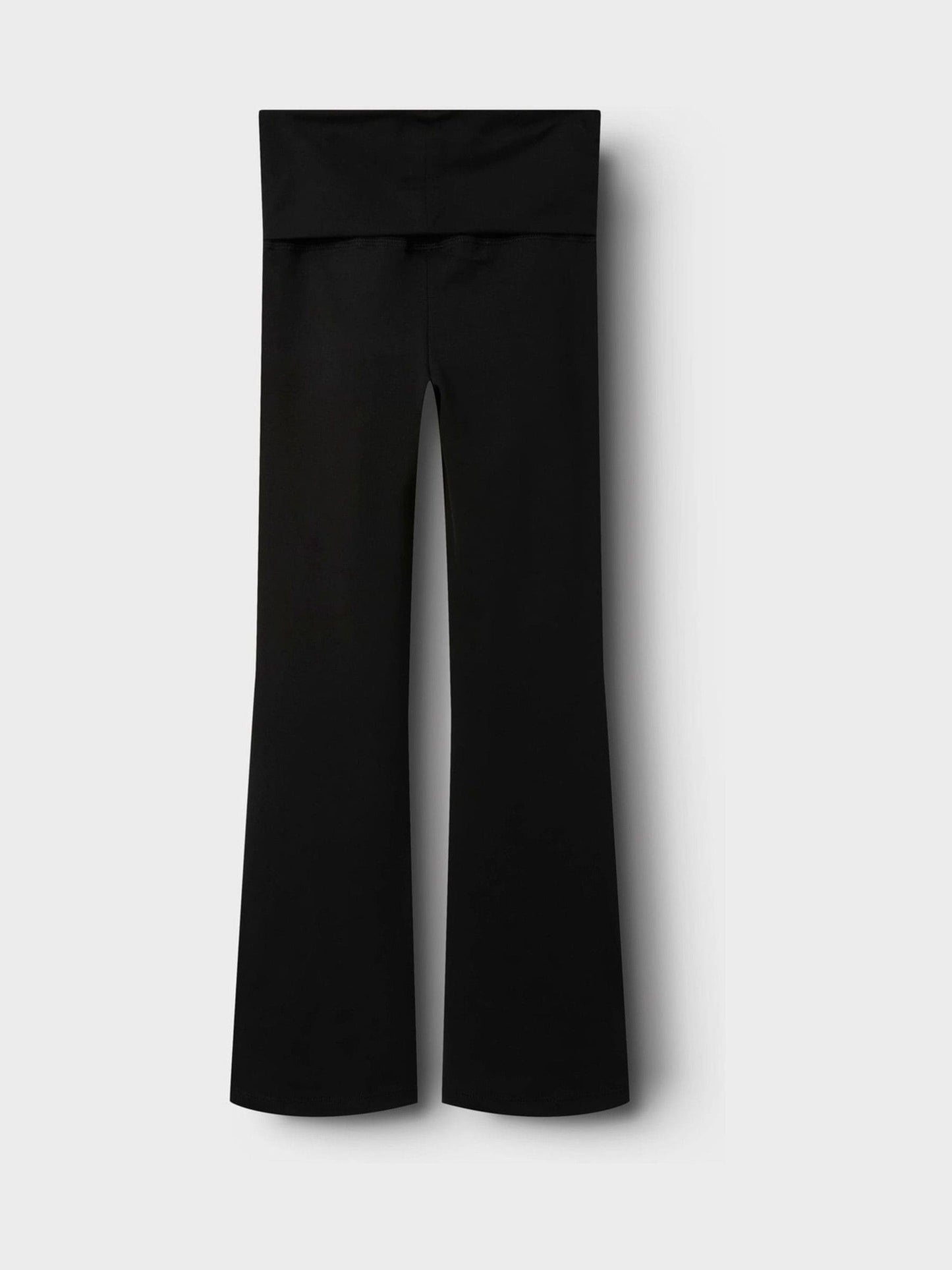 Dsiney Kidz - Name It Black Fold Over Flared Jersey Jeans image 3