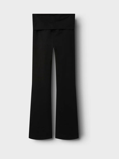 Dsiney Kidz - Name It Black Fold Over Flared Jersey Jeans image 3