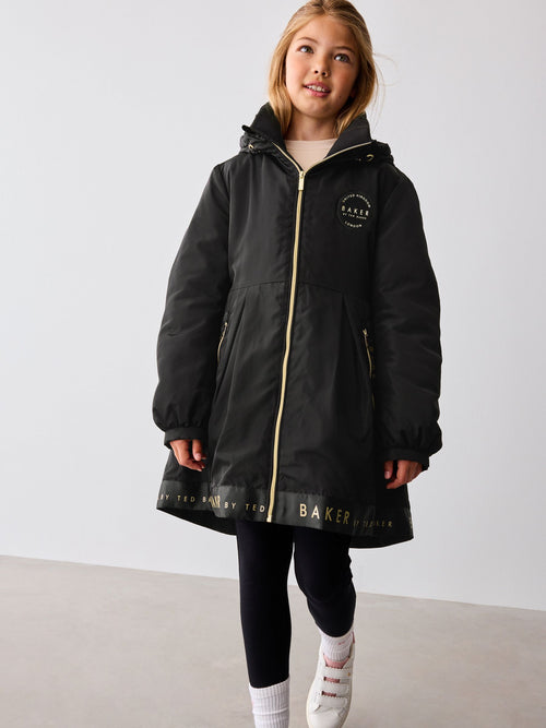 Baker by Ted Baker Shower Resistant Branded Hem Raincoat image 1
