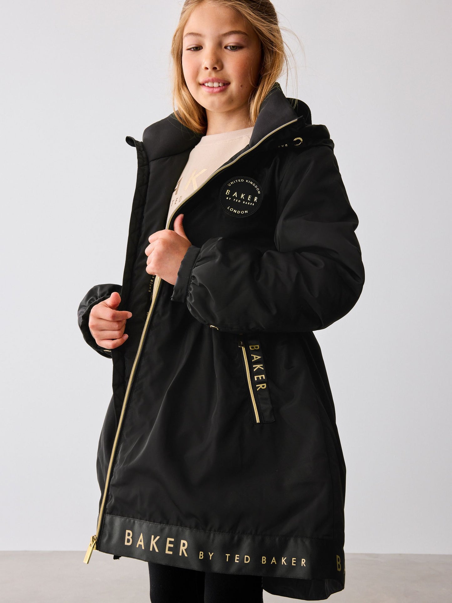 Baker by Ted Baker Shower Resistant Branded Hem Raincoat image 4