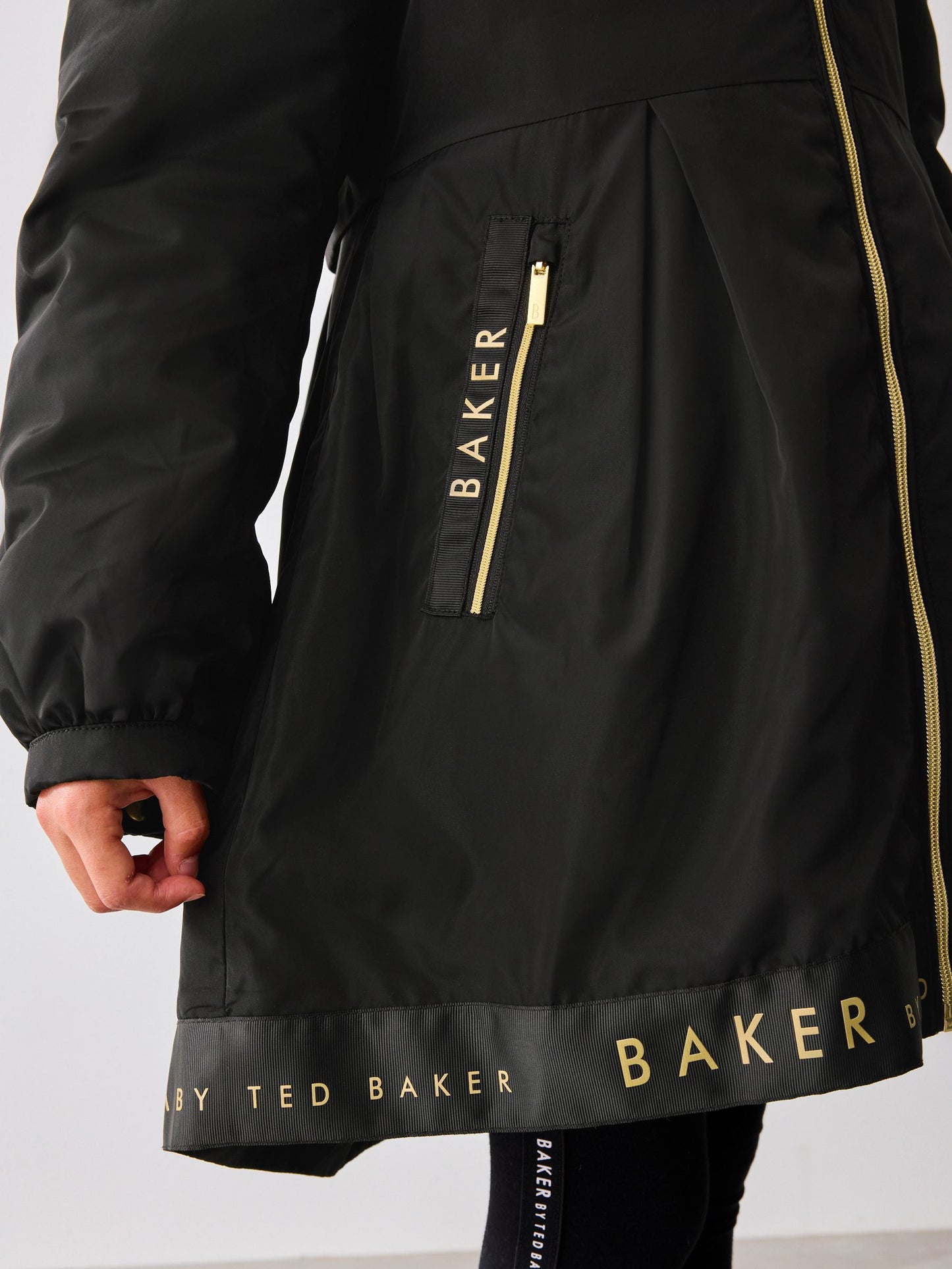 Baker by Ted Baker Shower Resistant Branded Hem Raincoat image 7