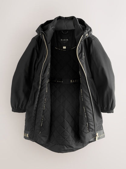 Baker by Ted Baker Shower Resistant Branded Hem Raincoat image 9
