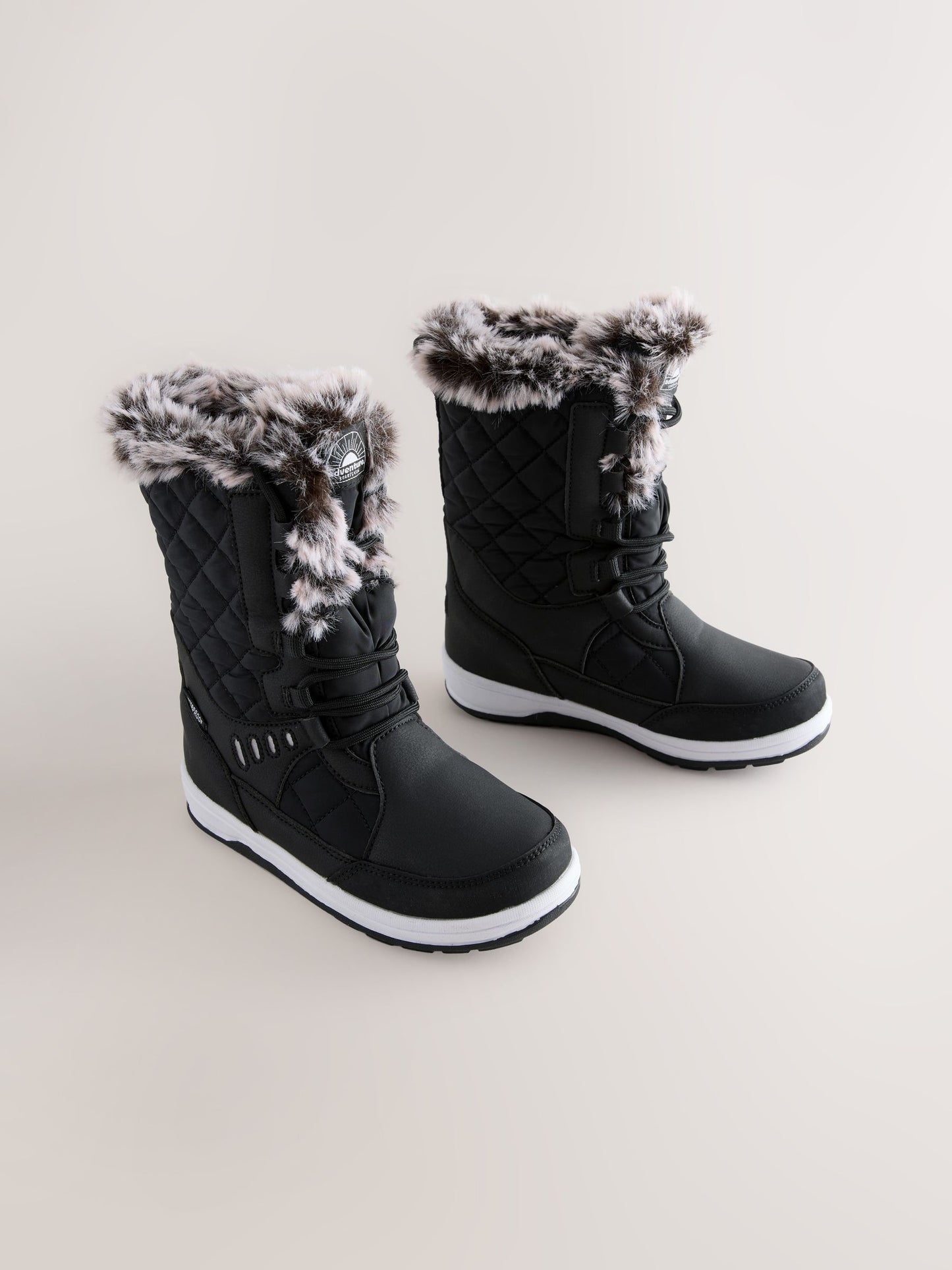 Black Standard Fit (F) Waterproof Snow Boots image 1