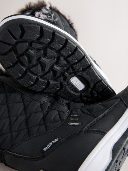 Black Standard Fit (F) Waterproof Snow Boots image 3