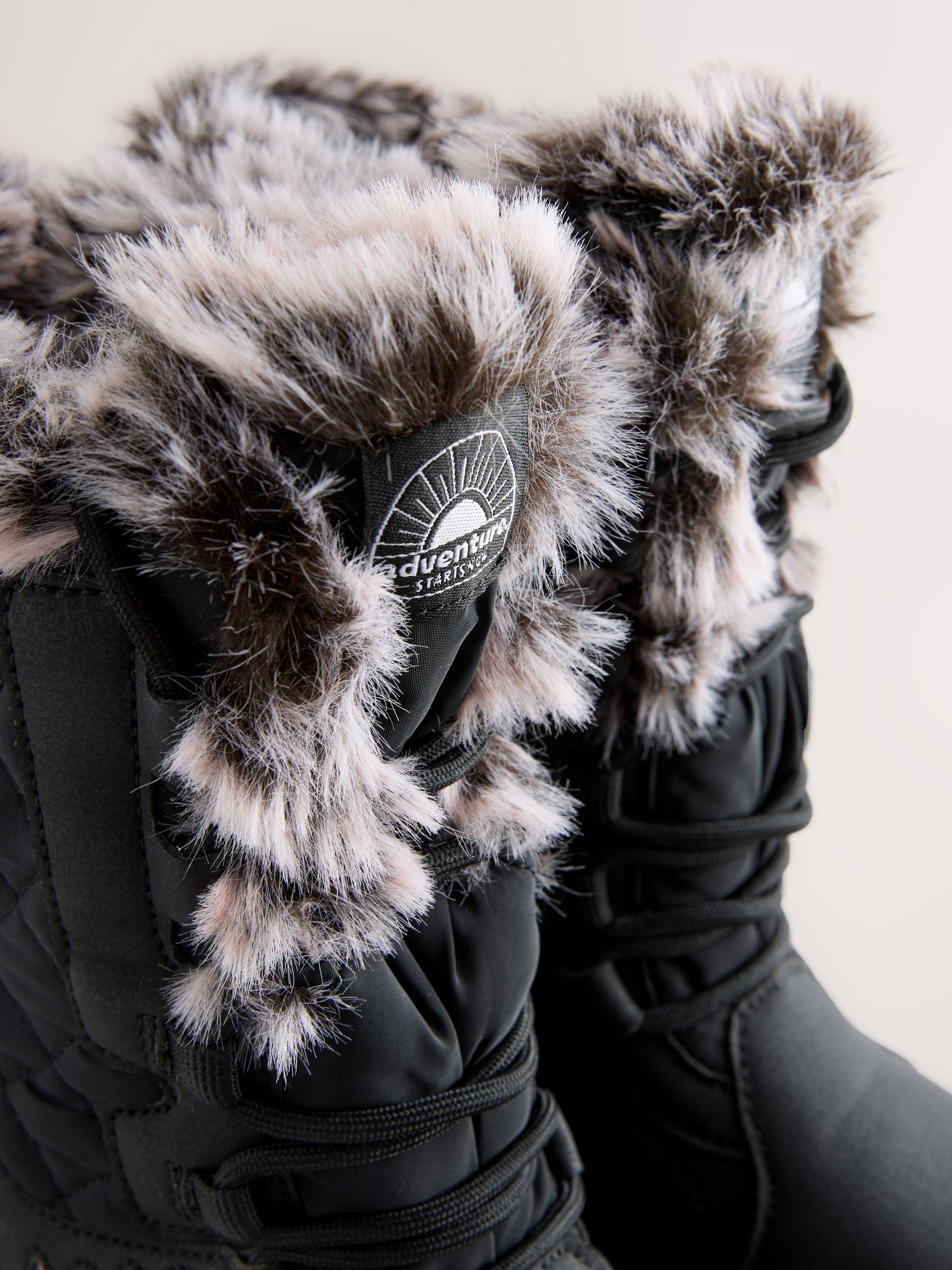 Black Standard Fit (F) Waterproof Snow Boots image 4
