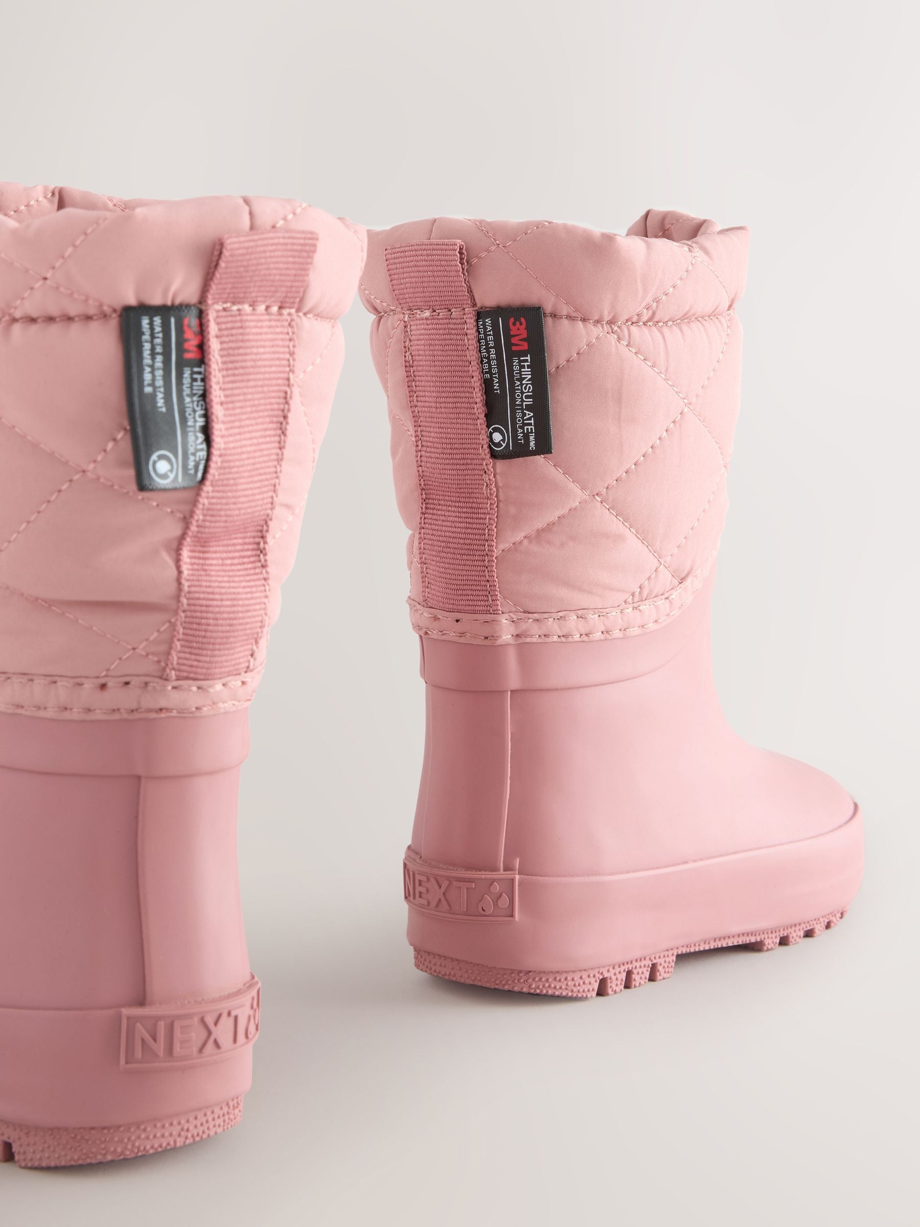 Pink Thinsulate Lined Cuff Wellies image 6