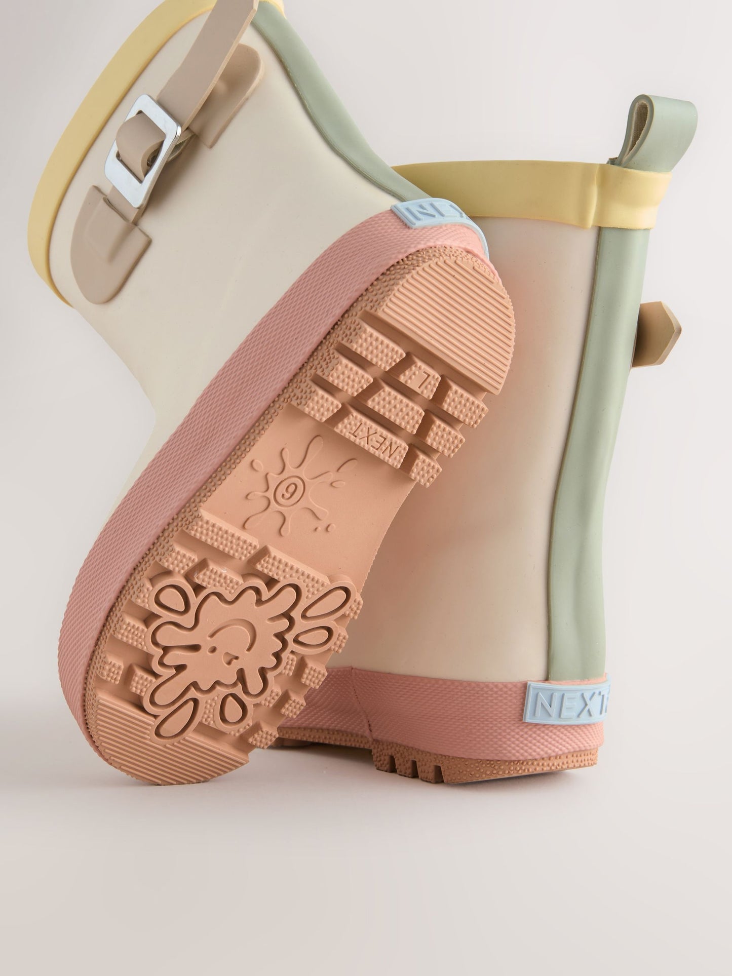 Neutral Colourblock Buckle Wellies image 4