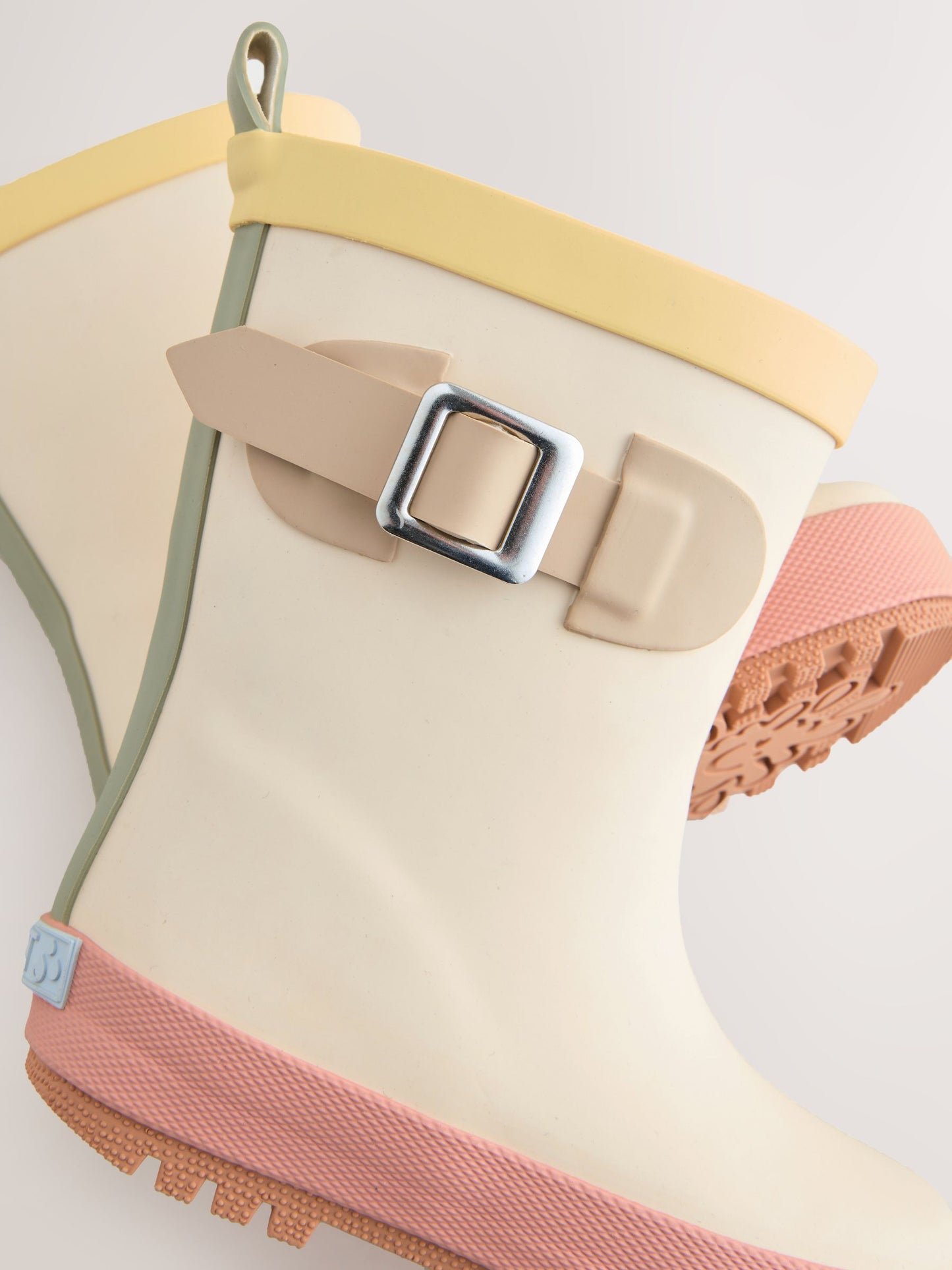 Neutral Colourblock Buckle Wellies image 5
