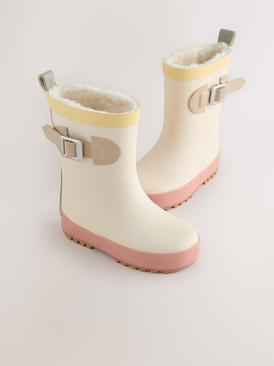 Neutral Colourblock Buckle Wellies image 1
