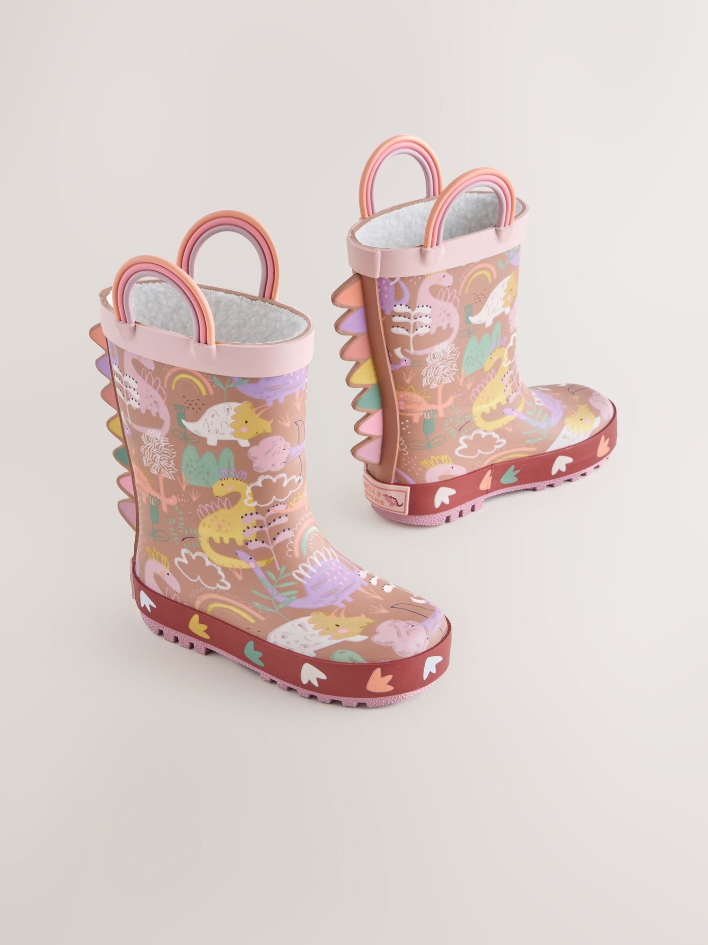 Neutral Dino Handle Wellies image 1