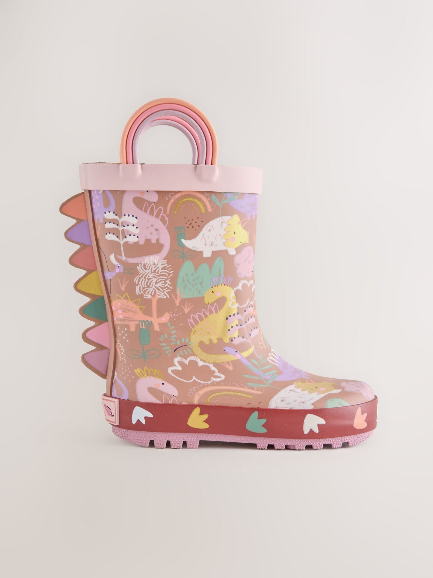 Neutral Dino Handle Wellies image 3