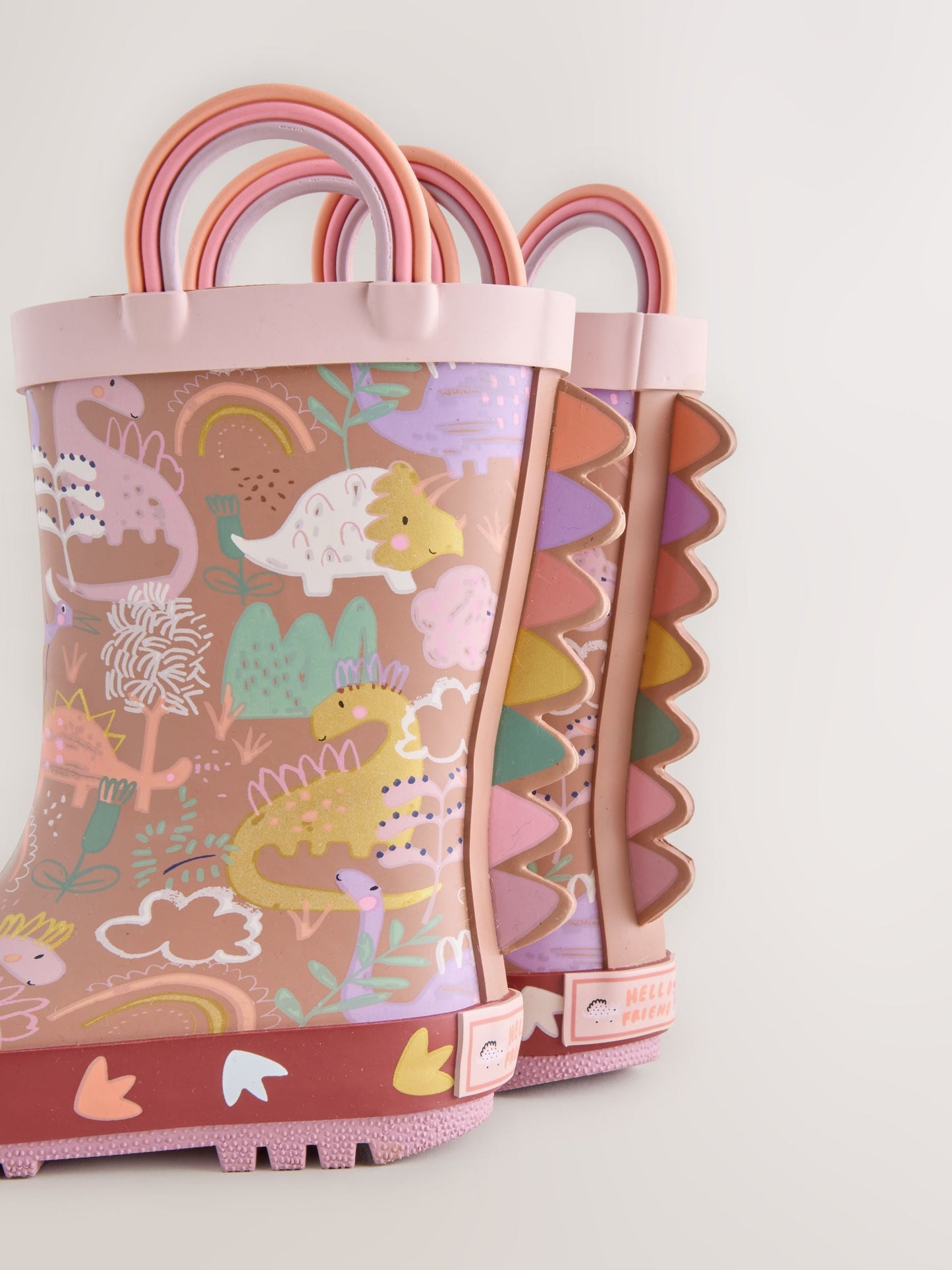 Neutral Dino Handle Wellies image 4