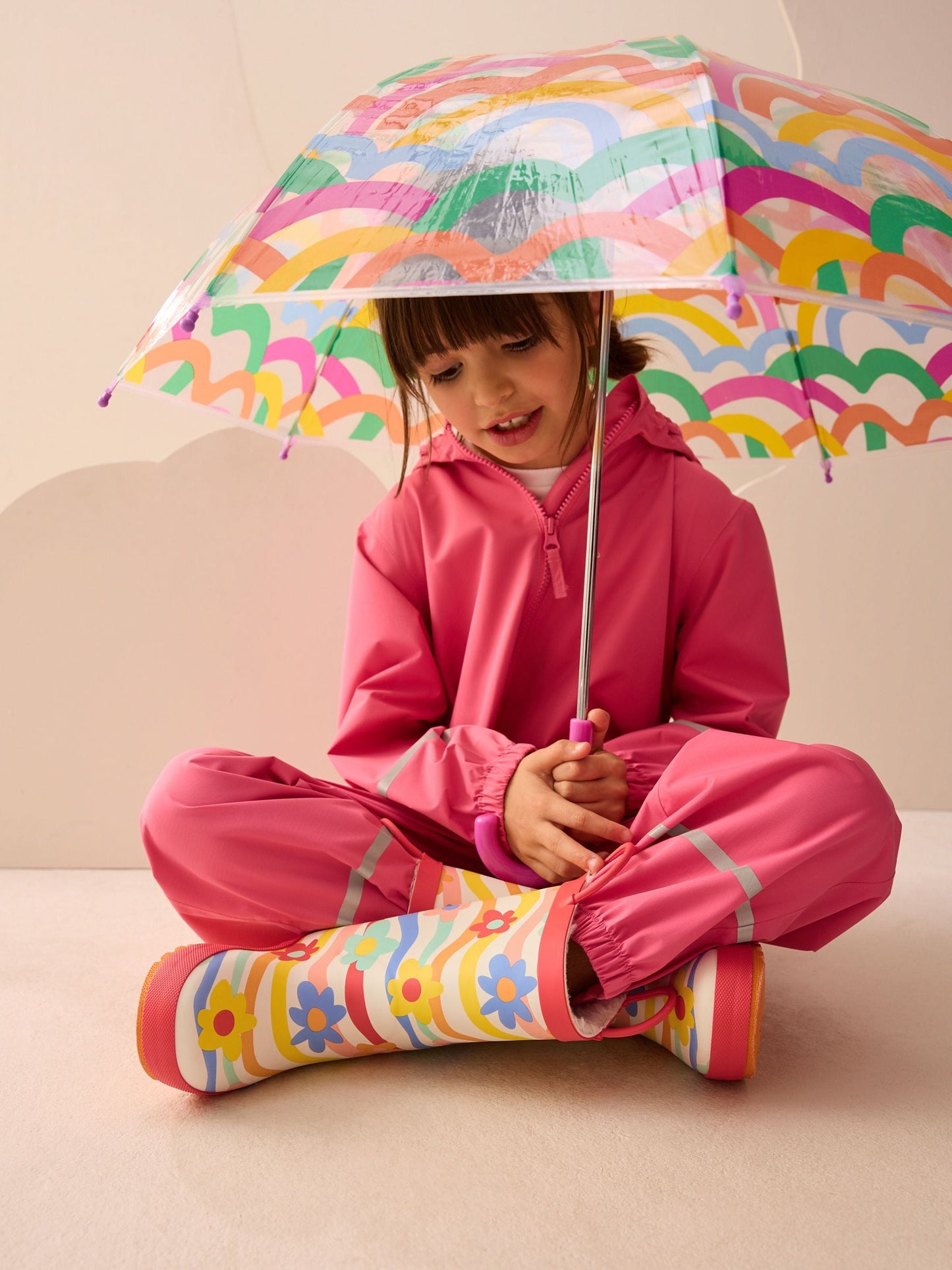 Multi Rainbow Handle Wellies image 3
