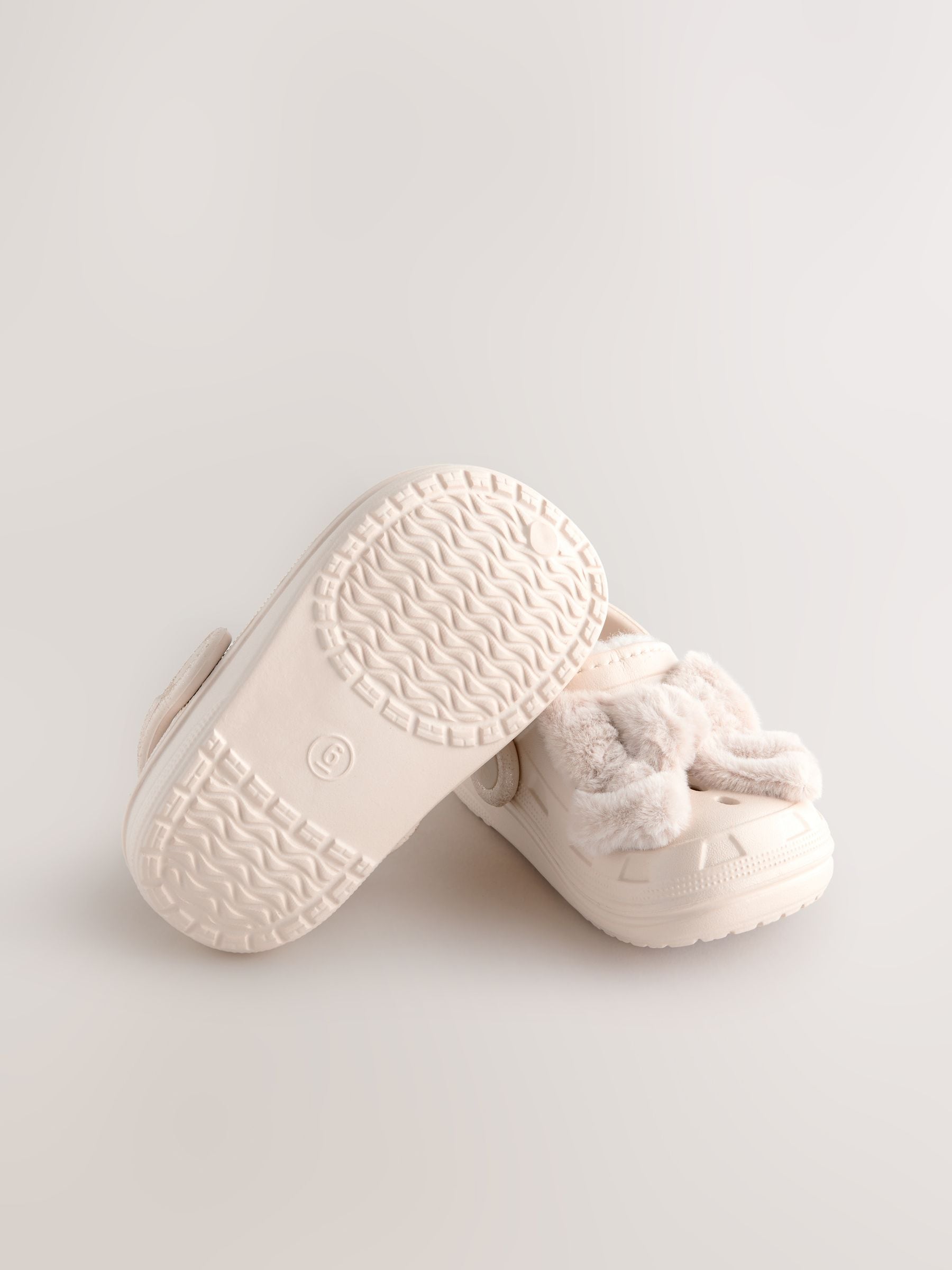 Bone Faux Fur Lined Clog Slippers image 6