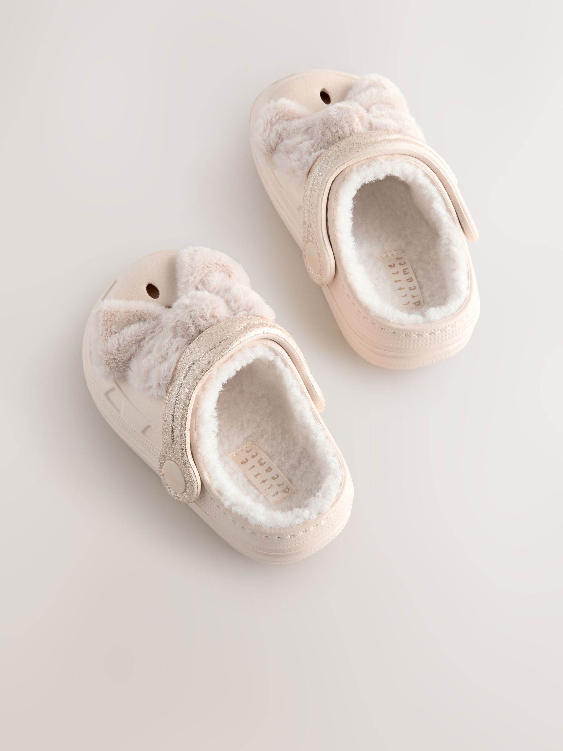 Bone Faux Fur Lined Clog Slippers image 8