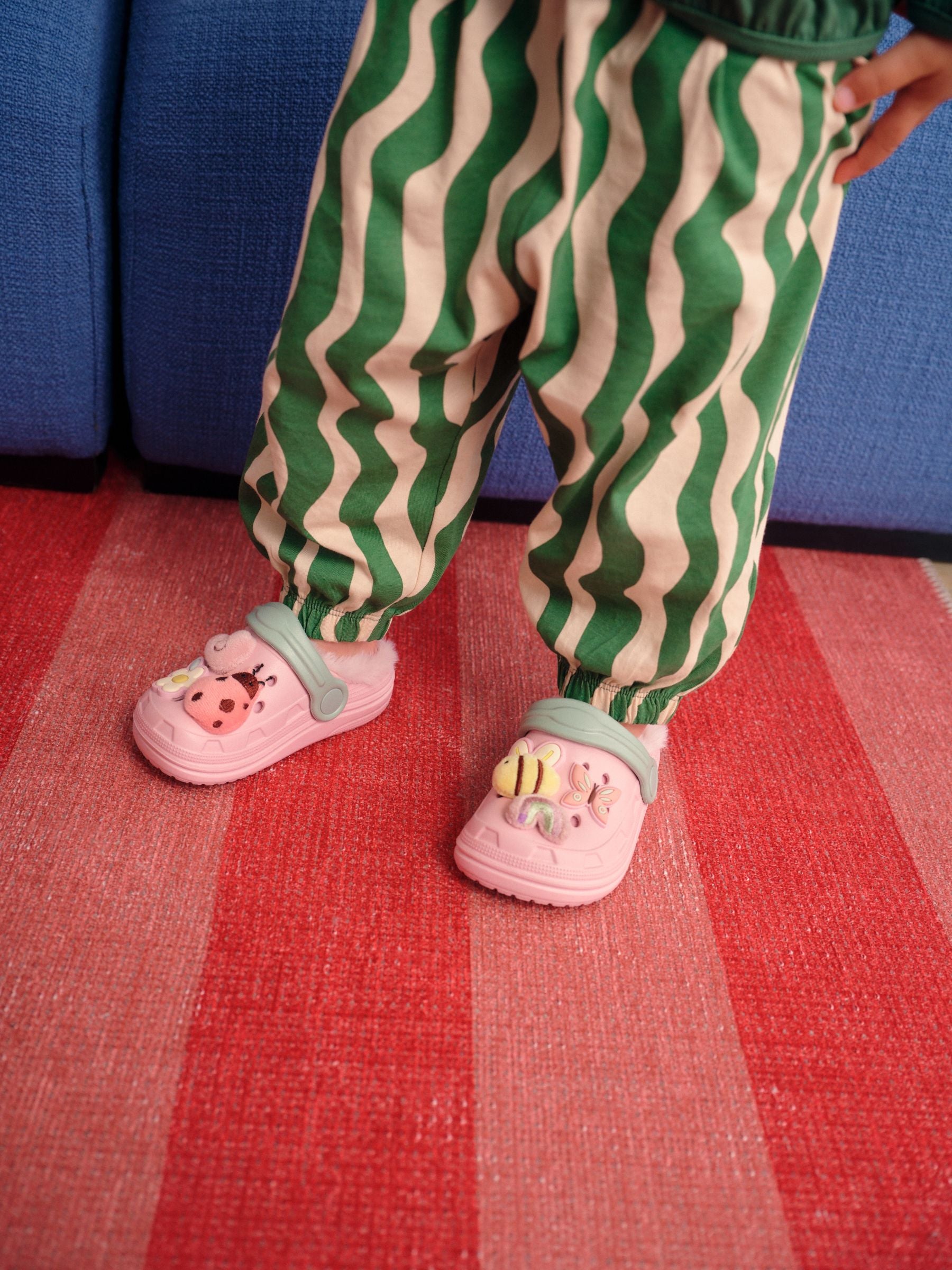 Multi Faux Fur Lined Clog Slippers image 1