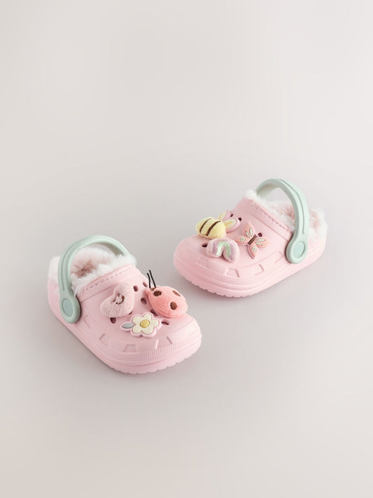 Multi Faux Fur Lined Clog Slippers image 2