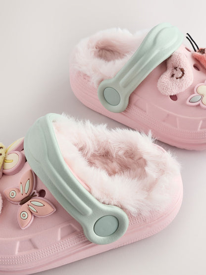 Multi Faux Fur Lined Clog Slippers image 7
