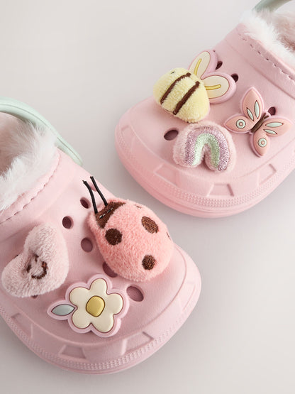 Multi Faux Fur Lined Clog Slippers image 7