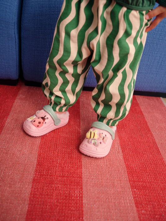 Multi Faux Fur Lined Clog Slippers image 1