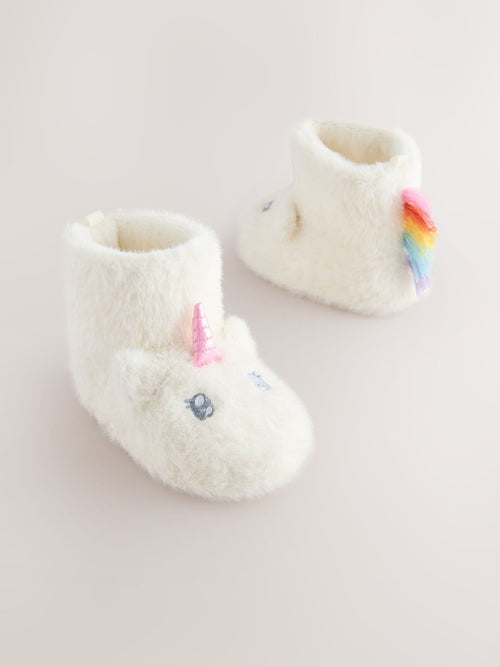 White Unicorn Slipper Boots image 1