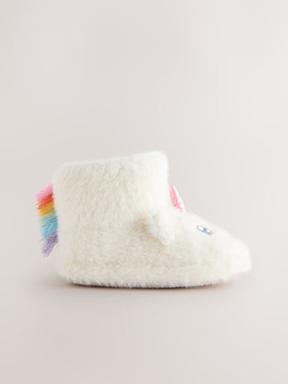 White Unicorn Slipper Boots image 3