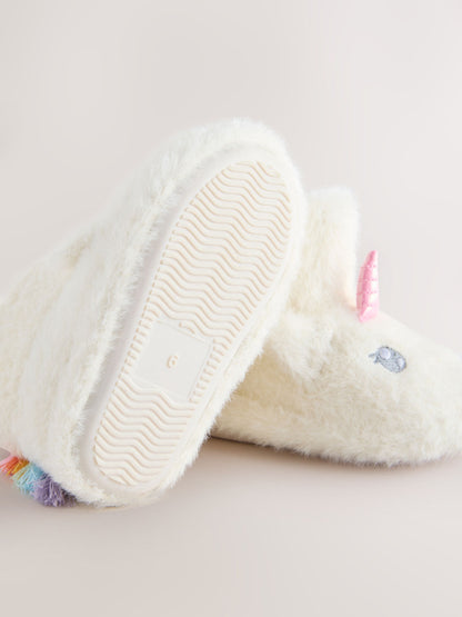 White Unicorn Slipper Boots image 6