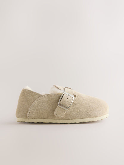 Tan Brown Leather Clog Shoes image 3