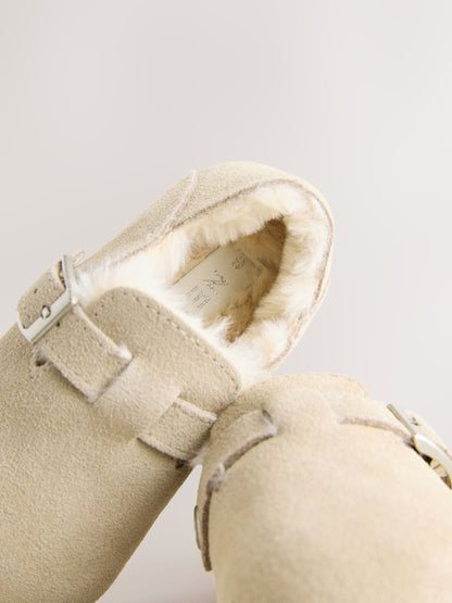 Tan Brown Leather Clog Shoes image 4