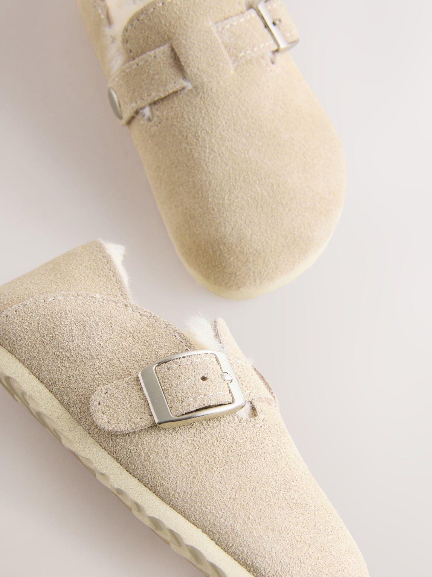 Tan Brown Leather Clog Shoes image 5
