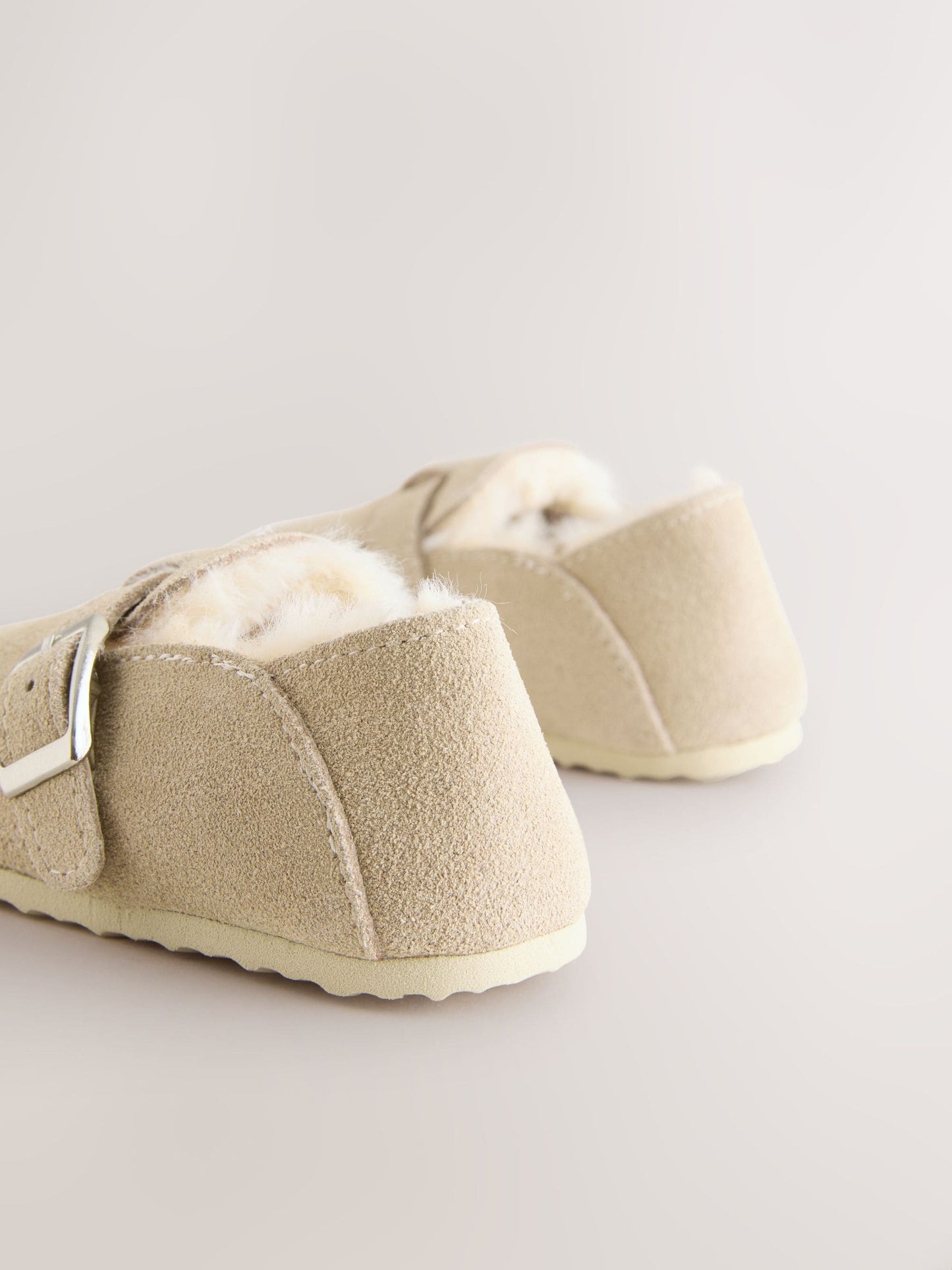 Tan Brown Leather Clog Shoes image 6