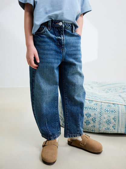 Dsiney Kidz - Mid Blue Denim Barrel Jeans (3-16yrs) image 1