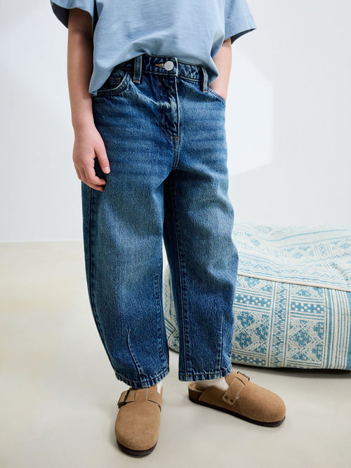 Dsiney Kidz - Mid Blue Denim Barrel Jeans (3-16yrs) image 1