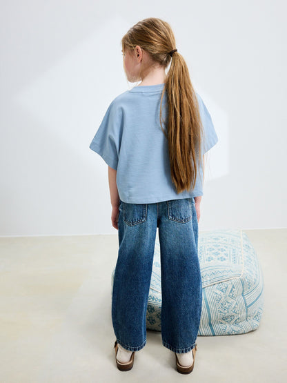 Dsiney Kidz - Mid Blue Denim Barrel Jeans (3-16yrs) image 2