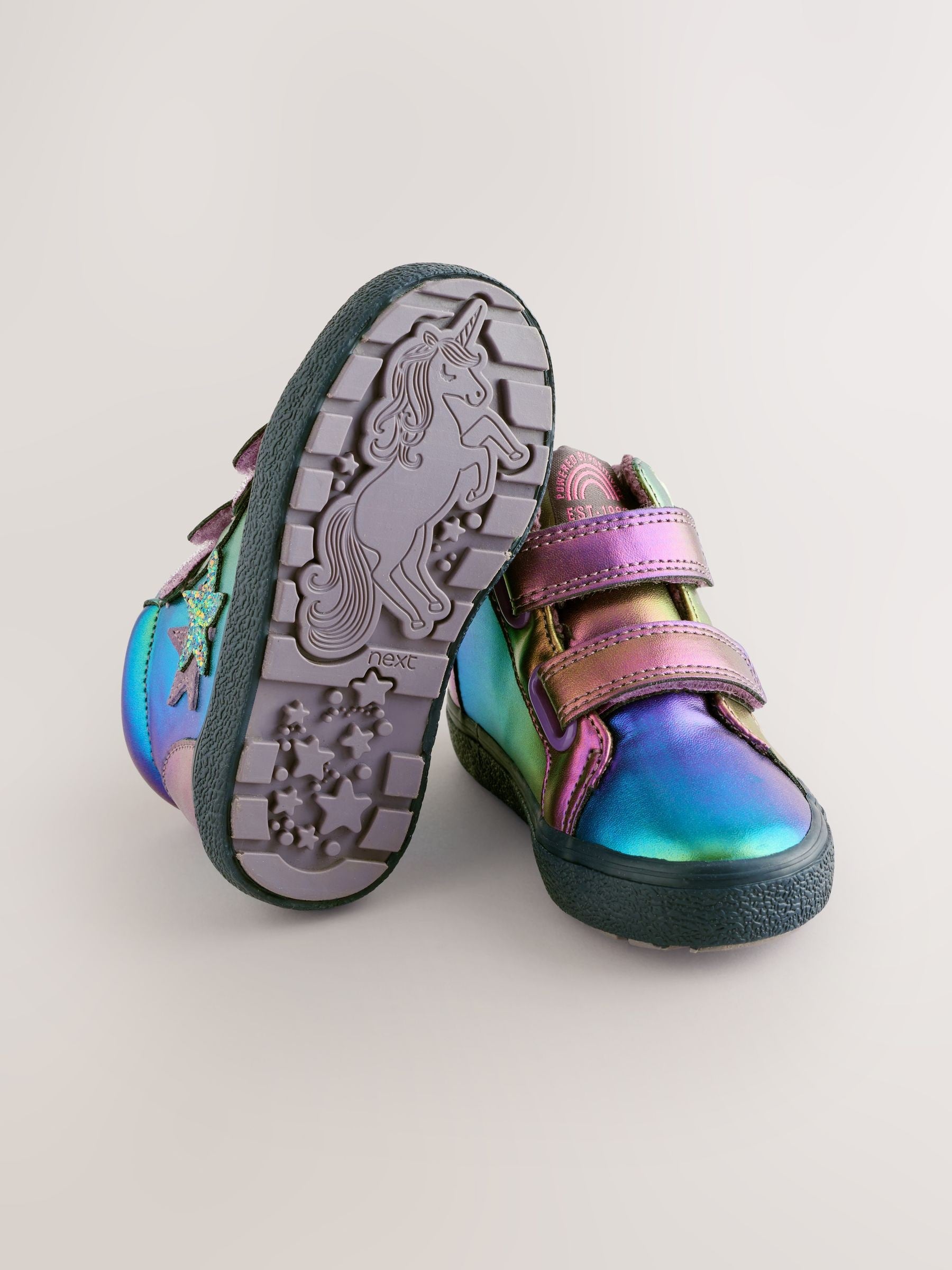 Multi Star Standard Fit (F) Touch Fasten High Top Trainers image 5