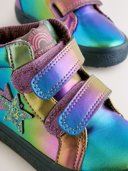 Multi Star Standard Fit (F) Touch Fasten High Top Trainers image 6