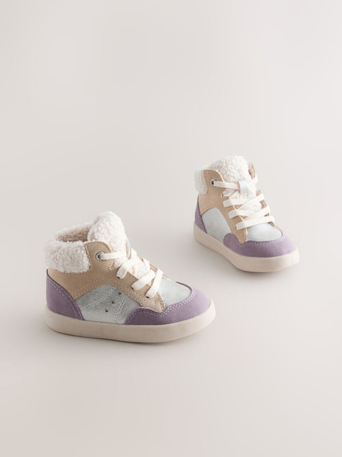 Multi Borg Lined High Top Trainers image 1